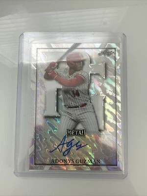 2021 Leaf PG PP Proof M Green Adonys Guzman Autograph Rookie Card Auto 1/1 - Image 1 of 2