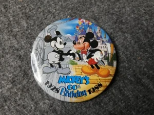 Vintage Mickeys 60th Birthday 1988 Advertisement Button Pin - Picture 1 of 2