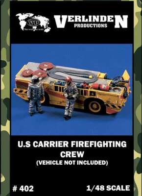 1/48 US Carrier Firefighting Crew 2 Figures/Set Resin Kit (VEHICLE NOT INCLUDED) - Image 1 of 2