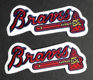Atlanta Braves Baseball Clothing Embroidered Iron On Patch Lot (Qty 2) NEW - Picture 1 of 2