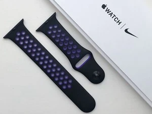 Apple Watch Sport Band Strap 38/40/41mm Nike Black/Hyper Grape - Picture 1 of 4