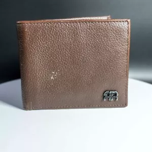 River Island Men Leather Wallet Bifold Brown - Picture 1 of 5