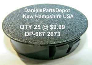 x25 HEYCO 11/16" HOLE CAP DP-687 2673 BLACK PLASTIC NYLON  PLUG DOME COVER USA - Picture 1 of 8
