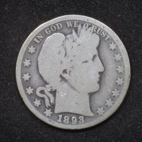 1893-O Barber Half Dollar - FULL RIM on obverse - AG reverse!! - KEY DATE!! Cover