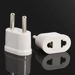 EU Europe Euro UK to USA US AC Travel Charger Power Adapter Converter Wall Plug. - Picture 1 of 12