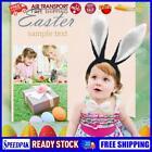 3Pcs Hair Band Plush Easter Rabbit Ears Halloween Props (Black+White Plush)