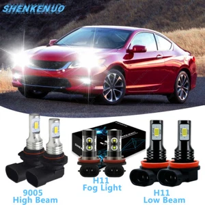 For Honda Accord Coupe 2008 2009 2010 2011 2012 LED Headlight + Fog Lights Bulbs - Picture 1 of 11