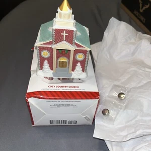 Hallmark 2014 Cozy Country Church Magic Sound Christmas Ornament O Holy Night - Picture 1 of 11