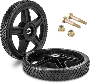 12-Inch Lawn Mower Wheels (2-Pack) Fits Most Standard Push Lawn Mowers, Inner an - Picture 1 of 12