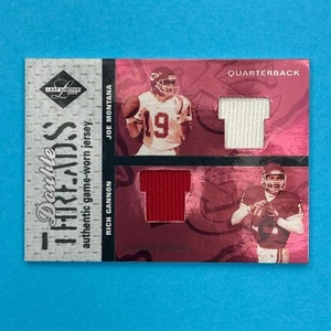 2003 Leaf Limited Double Threads 49/100 Joe Montana Rich Gannon #DT-19 HOF - Picture 1 of 4