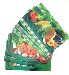 Juego de manteles 3D lavables plástico PVC- 6 piezas motivos fruta-36226-2 - Imagen 1 de 1