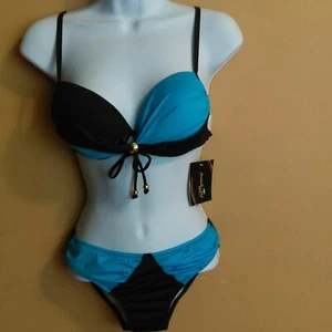 Beach Joy 2 Piece Bikini Set Swimsuit Padded Push Up Swimwear Bathing Suit Small - Picture 1 of 8