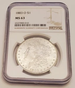 1883-O Morgan SILVER Dollar; MS63; .900 Silver; NGC; New Orleans; FREE Shipping! - Picture 1 of 9