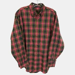 NWT Mens Size Medium Boston Traders Classic Flannel Plaid Button Front Shirt Top - Picture 1 of 4