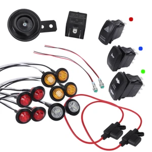 Juego de bocina de luz de advertencia de señal de giro LED para Kawasaki Mule Pro Teryx Street Legal - Imagen 1 de 11