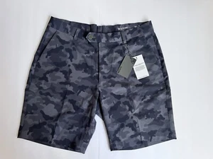 G/Fore G4 Golf Shorts Maverick Hybrid Gray Camo Print 35 x 9 Polyester NWT $145 - Picture 1 of 4
