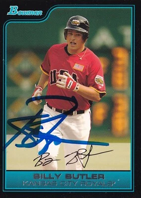 BILLY BUTLER SIGNED AUTO'D 2006 BOWMAN DRAFT PICKS CARD FG36 KANSAS CITY ROYALS - Image 1 of 3