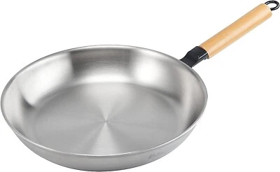 GOG Stainless Steel Frying Pan 12" Steel Skillet 3 Ply Cookware Deep Frying Pan