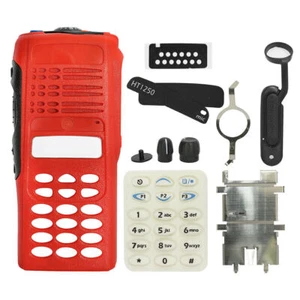 Kit de reparación rojo cubierta de repuesto carcasa estuche para radio de mano HT1250 - Imagen 1 de 3