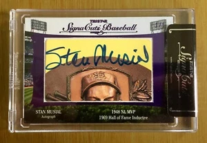 2012 Tristar Signa Cuts Stan Musial Lou Boudreau 1948 MVP's Dual Auto 1/1 HOF - Picture 1 of 3