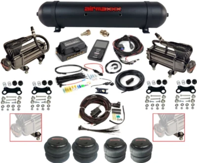 Simple.C10 Air Lift 3P 3/8" Kit w/airmaxxx X-Series Dual Air Compressors & Tank - Image 1 of 4