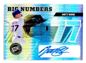 2024 Press Pass Premium Matt Shaw Silver Big Numbers Auto #BN-MS2 Sn 14/15 - Picture 1 of 2
