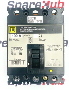 SQUARE D FHP36100 Circuit Breaker 100A - Picture 1 of 7