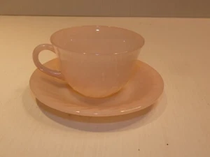 Vintage Fire King Swirl Pink Cup/Saucer - Picture 1 of 4