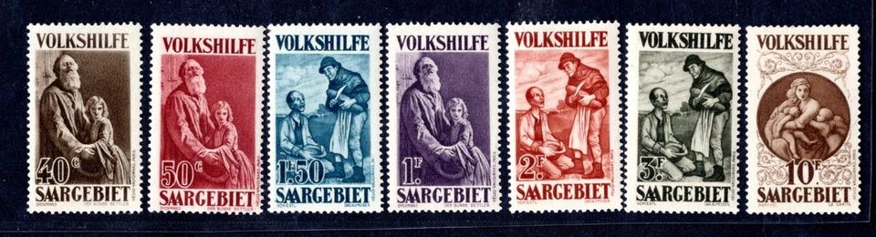 GERMANY SAAR 1928 SCOTT #B9-B15 COMPLETE MINT NEVER HINGED - Image 1 of 2