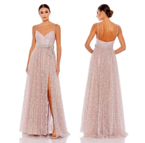 Mac Duggal 68050 Rhinestone Embellished Sweetheart Neckline Gown Size 4 - Picture 1 of 16