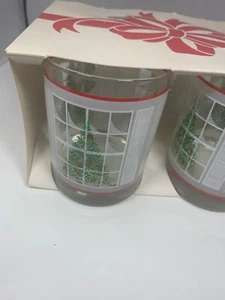 Christmas tree glasses vintage old fashion original package set of 4 - Picture 1 of 13