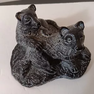 Aardvark (Aardik Collection 1973) 2 Artic Foxes Soapstone Sculpture - Picture 1 of 7