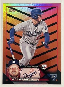 2023 Topps Update MICHAEL BUSCH RC #US256 Orange & Black Parallel Dodgers
