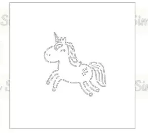 Unicornio PYO pinta tu propia plantilla - Imagen 1 de 1