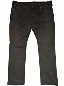 True Religion Ricky Relaxed Straight Black Jeans Minimal Fade Herren 42x33 - Bild 1 von 10