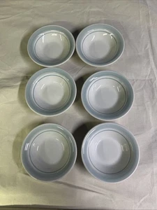 Impressions by Daniele Riverside Blue Mist Berry Bowls (6) 5-7/8" X 1-1/2" jAPAN - Picture 1 of 4