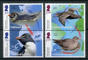 FALKLAND ISLANDS  2018  MIGRATORY SPECIES  SET OF 4  MNH - Picture 1 of 1