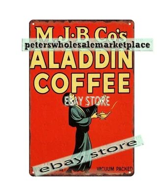 Aladdin coffee rustic kitchen plaque tin sign - Image 1 of 4