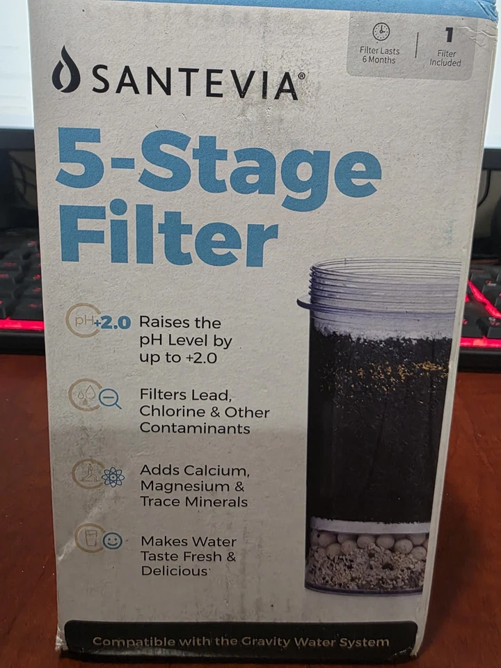 Santevia 5 - Stage Replacement Water Filter for Gravity Water Filtration System - Image 1 of 4