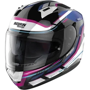 Nolan N60-6 Lancer Full Face Motorcycle Helmet Metal Black / White / Blue / Pink - Picture 1 of 1