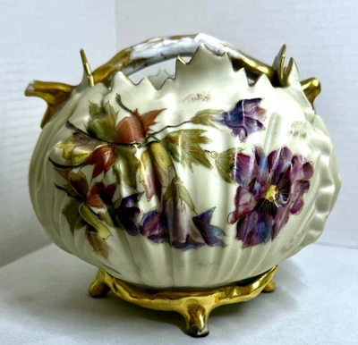 Antique Royal Rudolstadt Branch Bowl Vase Gold Gilded-Late 19th Century - Image 1 of 4
