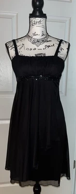 Y2K City Triangles Black Cocktail Whimsigoth Grunge Homecoming Dress Large - Image 1 of 4