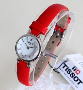 Orologio Tissot T1400091611100 Bellissimo Rotondo Rosso 20mm Quarzo Cinturino Pelle - Nuovo con scatola - Foto 1 di 4