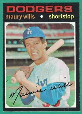 1971 年 Topps #385 Maury Wills - 洛杉矶道奇队 - ExMT — 第 1/2 张图片