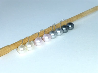 Perlen-Ohrringe Brisur Perle 10mm Silber 925 Gold Brautschmuck -viele Farben - Bild 1 von 4