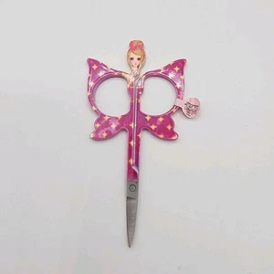 Twos Company Stickerei 4 Zoll Schere rosa Engel kitschig  - Bild 1 von 3