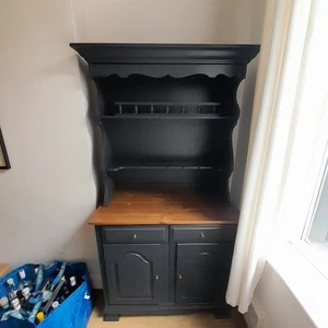 Dark Blue Painted Wooden Kitchen/Dining Display Dresser/Sideboard - Picture 1 of 6