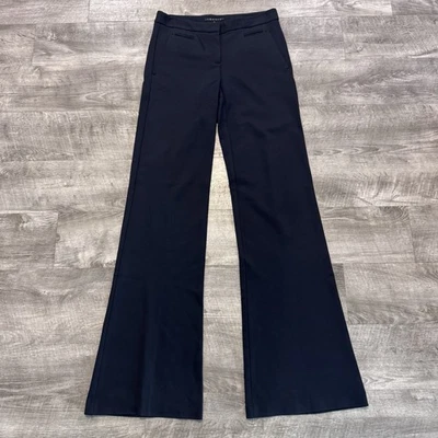 Theory Tailored 喇叭黑色裤裤中腰平底女式尺寸 2 — 第 1/4 张图片