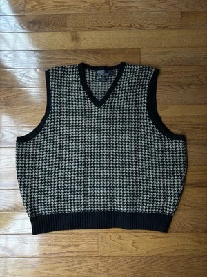 Colete Suéter Vintage Polo Ralph Lauren Preppy Seda/Linho/Lã/Algodão Masculino XXL - Imagem 1 de 4