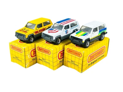 Matchbox Superfast (3) Varied MB27 Jeep Cherokees w/Yellow Grid Boxes - Image 1 of 4